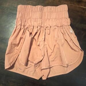 Free People Movement “The Way Home” Shorts in Rose Gold/Peach, Size XS